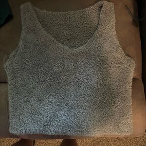 Fuzzy crop top